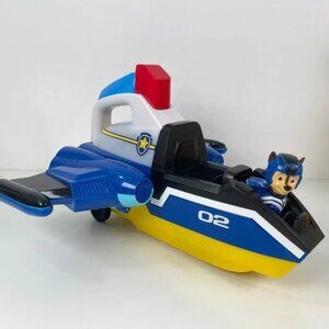 Paw Patrol Chase Large Jet to The Rescue Deluxe Transforming Spiral Rescue Jet